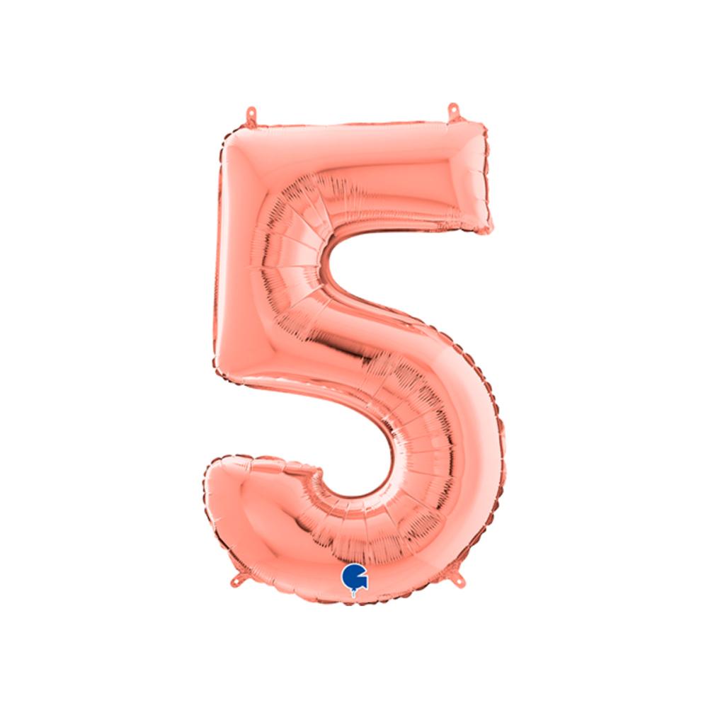 Ballongsiffra - Fem Rose Gold 66 cm