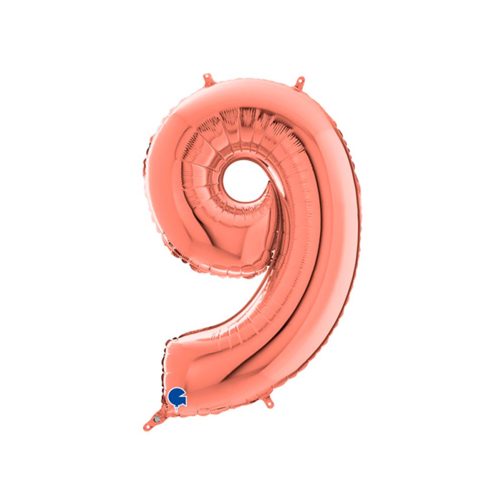 Ballongsiffra - Nio Rose Gold 66 cm