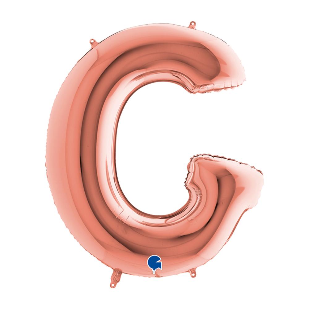 Bokstavsballong - G Rose Gold 100 cm