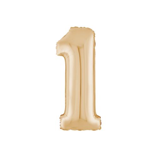 Ballongsiffra - Ett White Gold 66 cm