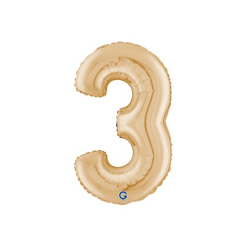 Ballongsiffra - Tre White Gold 66 cm