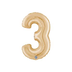 Ballongsiffra - Tre White Gold 66 cm