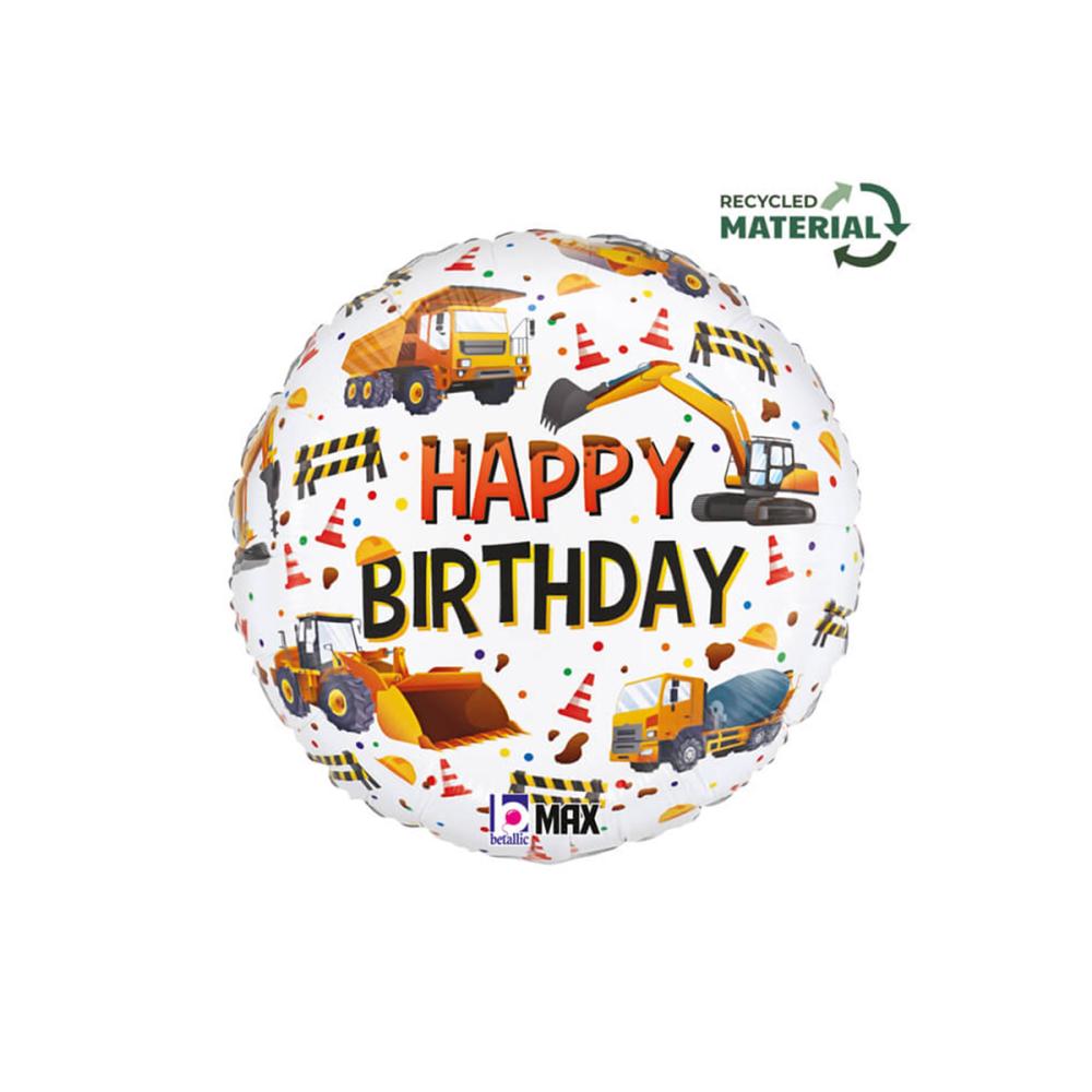 Folieballong - Construction Equipment Birthday 46 cm