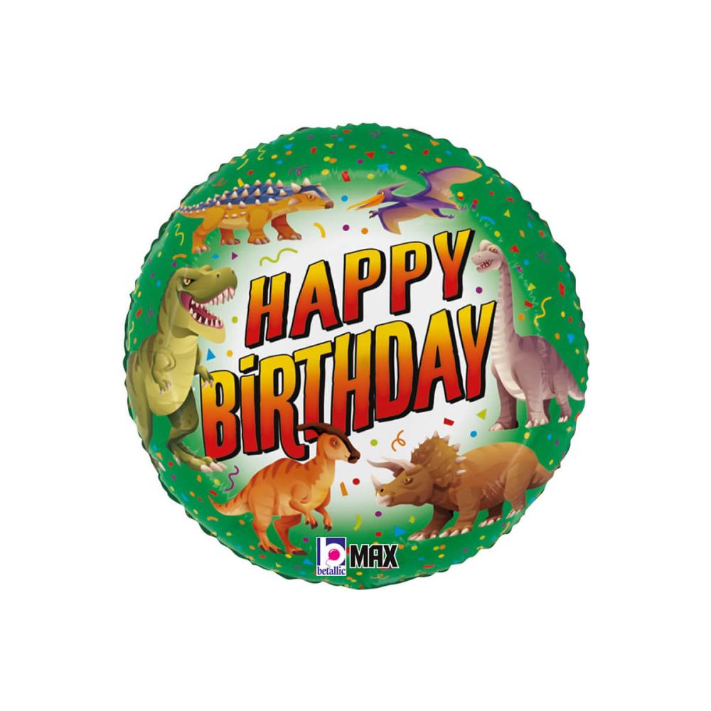 Folieballong - Happy B-Day Dinosaur 46 cm