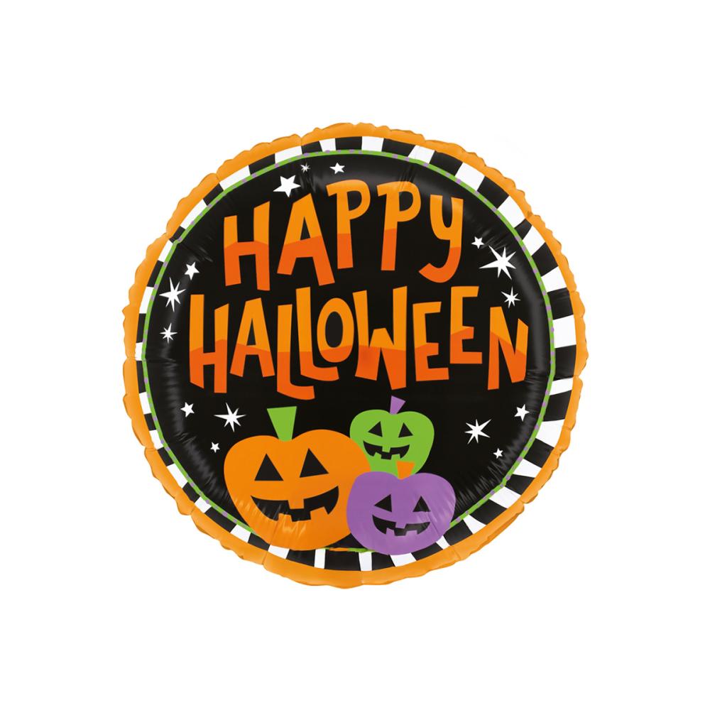 Folieballong - Halloween Stripe Pumpkins