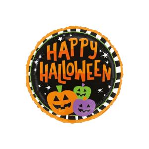 Folieballong - Halloween Stripe Pumpkins