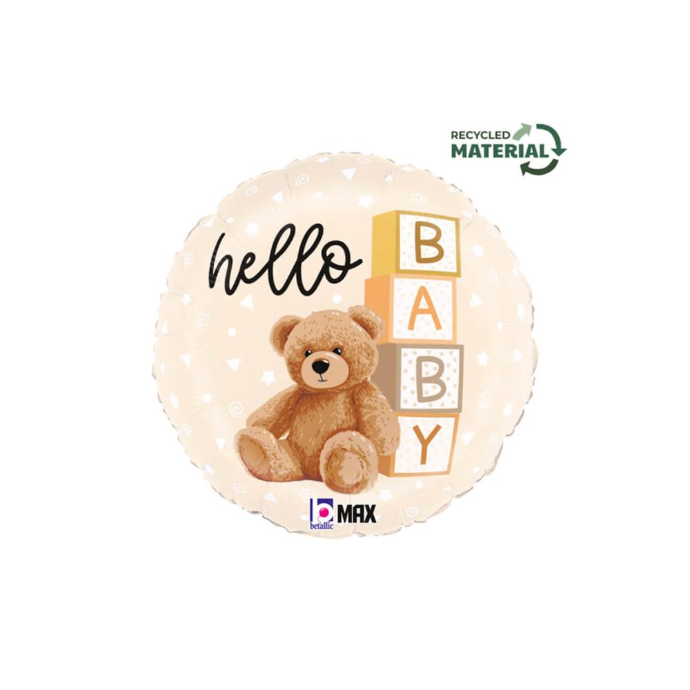 Folieballong - Hello Baby Teddy Bear 46 cm