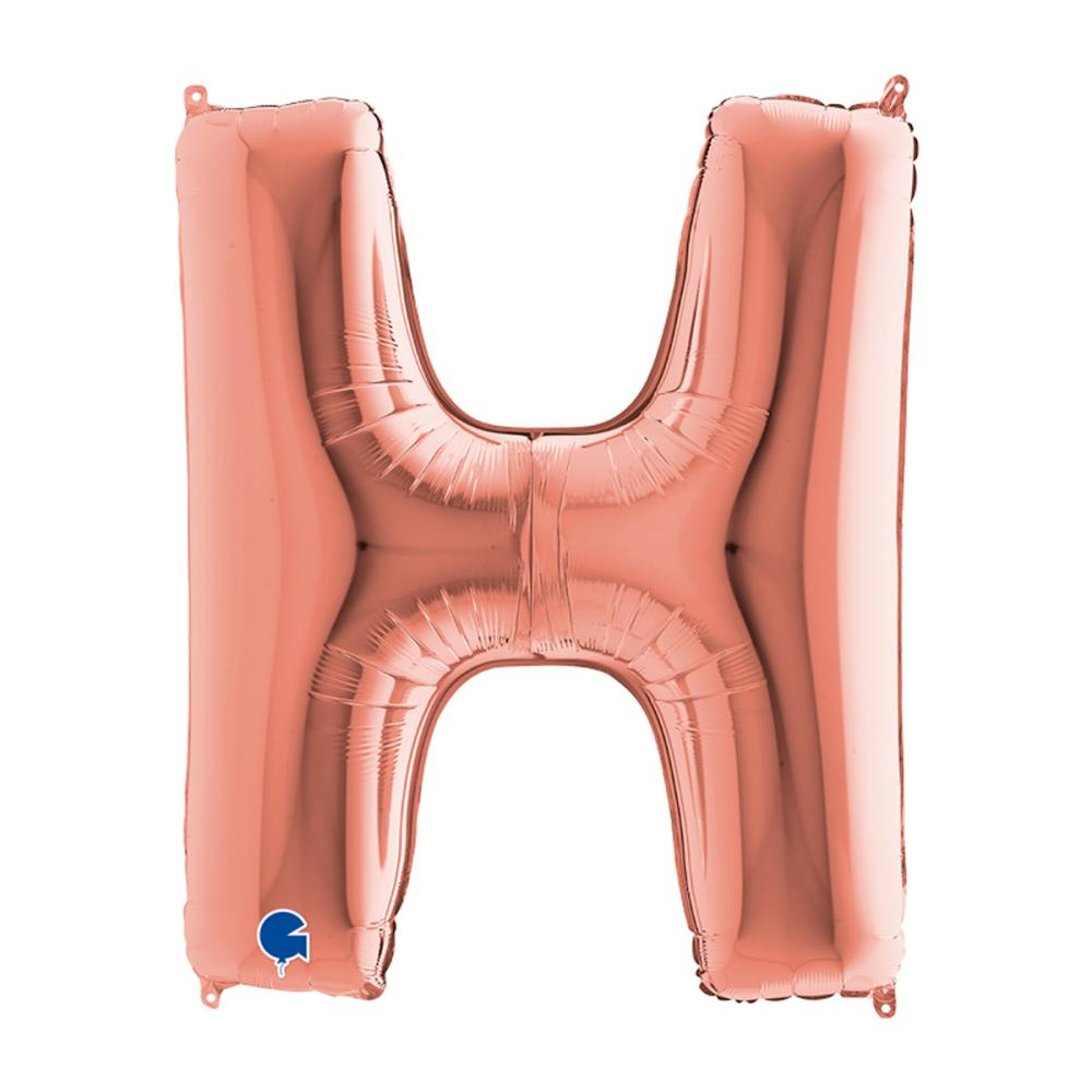 Bokstavsballong - H Rose Gold 100 cm