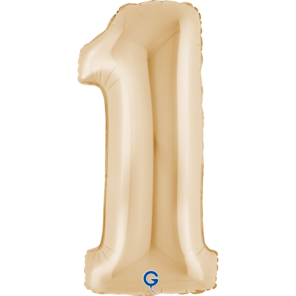 Ballongsiffra - Ett White Gold 100 cm