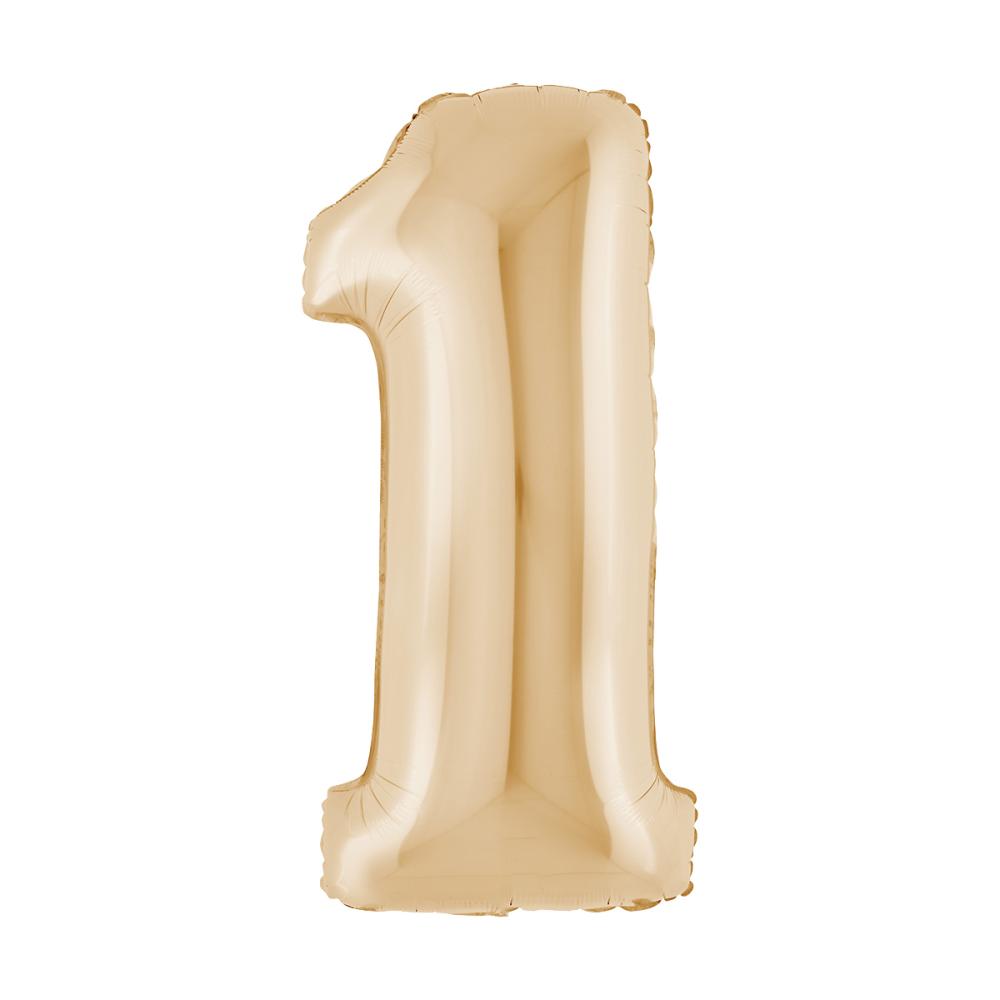 Ballongsiffra - Ett White Gold 100 cm