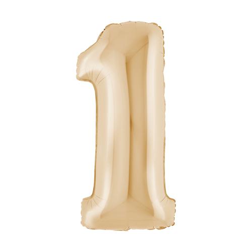 Ballongsiffra - Ett White Gold 100 cm