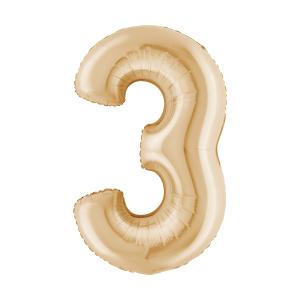 Ballongsiffra - Tre White Gold 100 cm