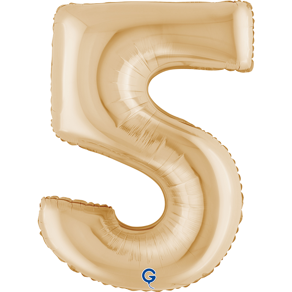 Ballongsiffra - Fem White Gold 100 cm