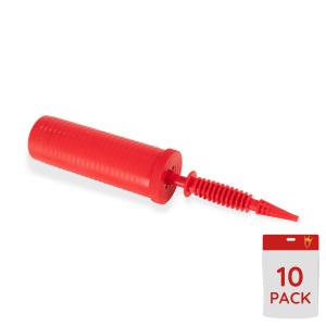 Ballongpumpar - Röda Dubbelverkande 10-pack