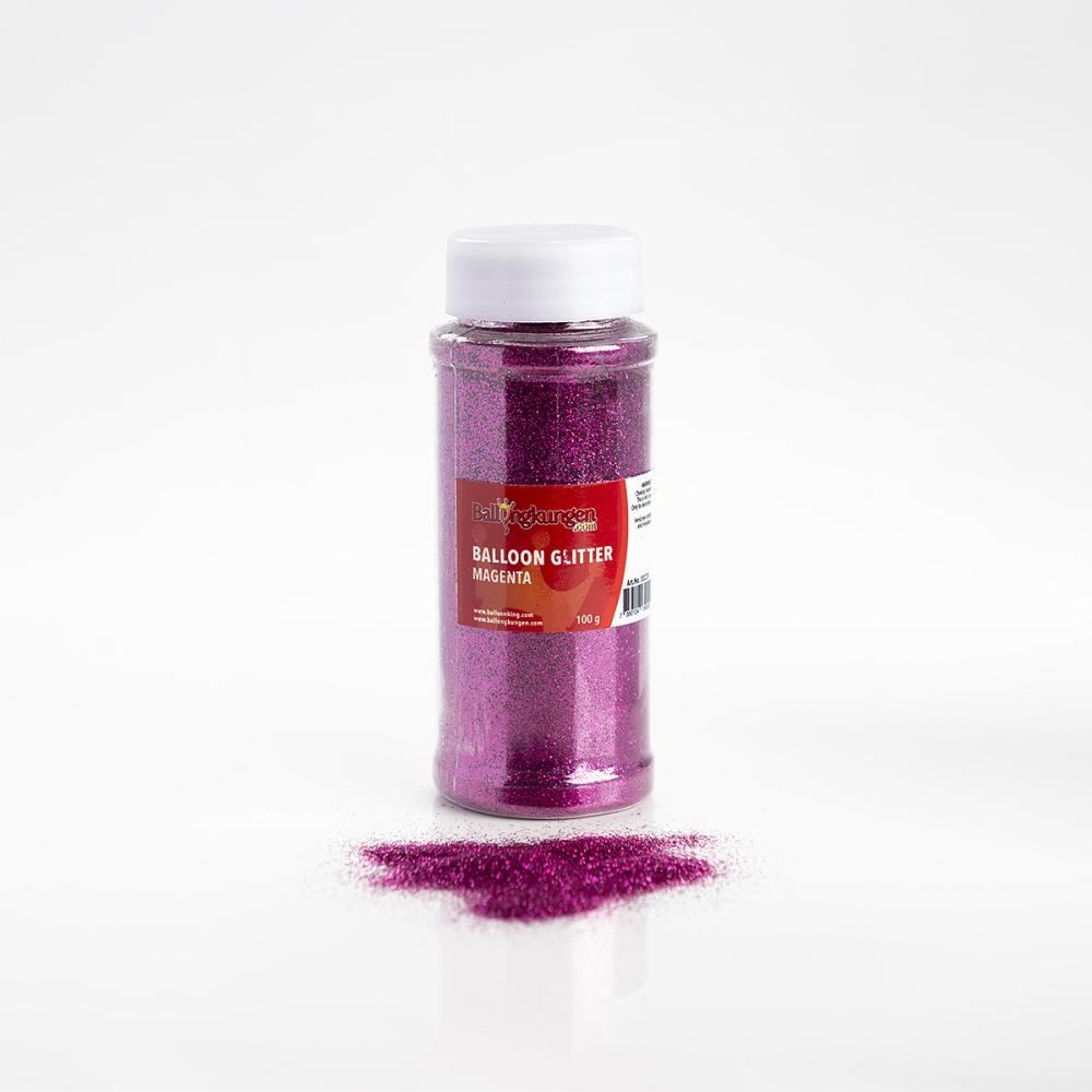 Ballong-glitter - Magenta 100 gram