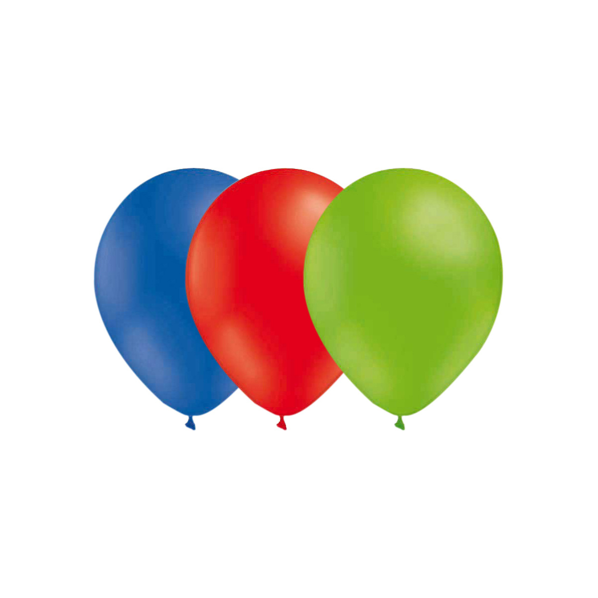 Ballongkombo - Röd-Limegrön-Blå 15-pack