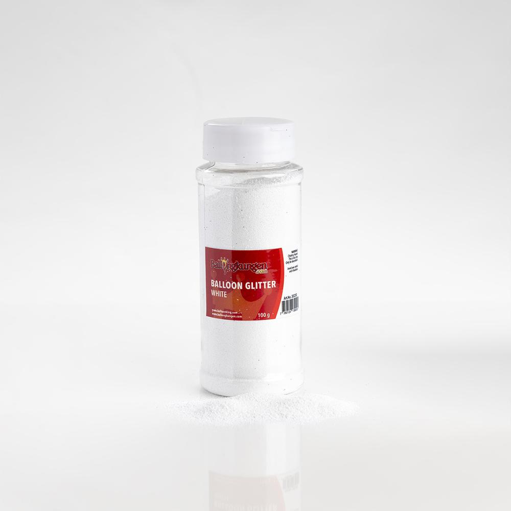 Ballong-glitter - Vitt 100 gram