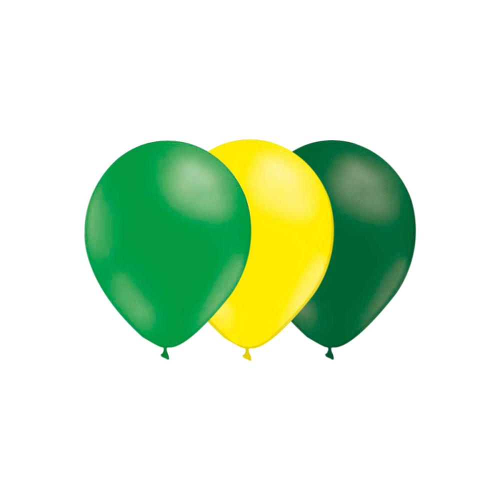 Ballongkombo - Grön-Ljusgul-Mörkgrön 15-pack