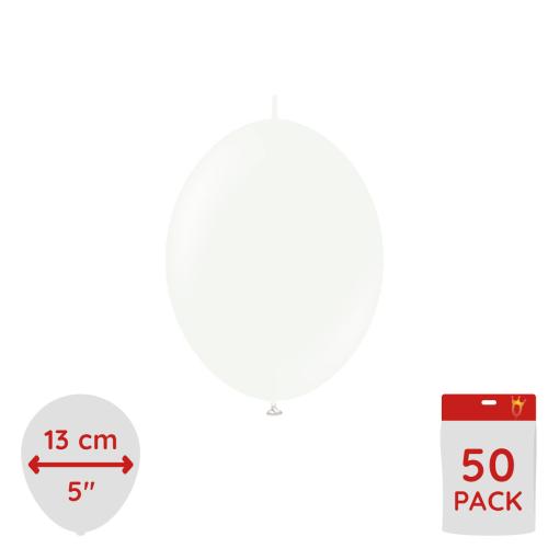 Latexballoons - K-Link White 13 cm 50-pack