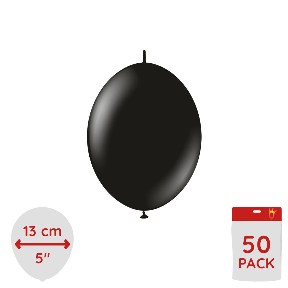 Latexballoons - K-Link Black 13 cm 50-pack
