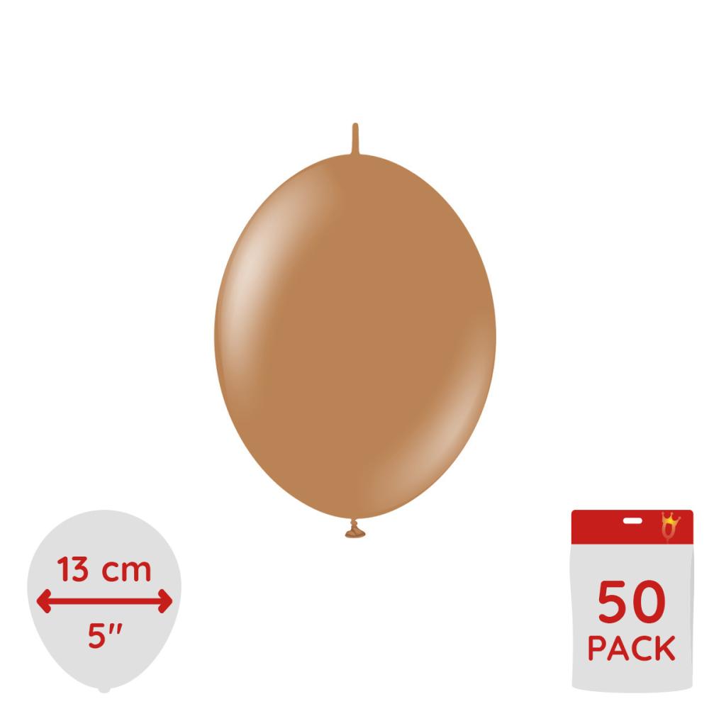 Latexballoons - K-Link Caramel Brown 13 cm 50-pack