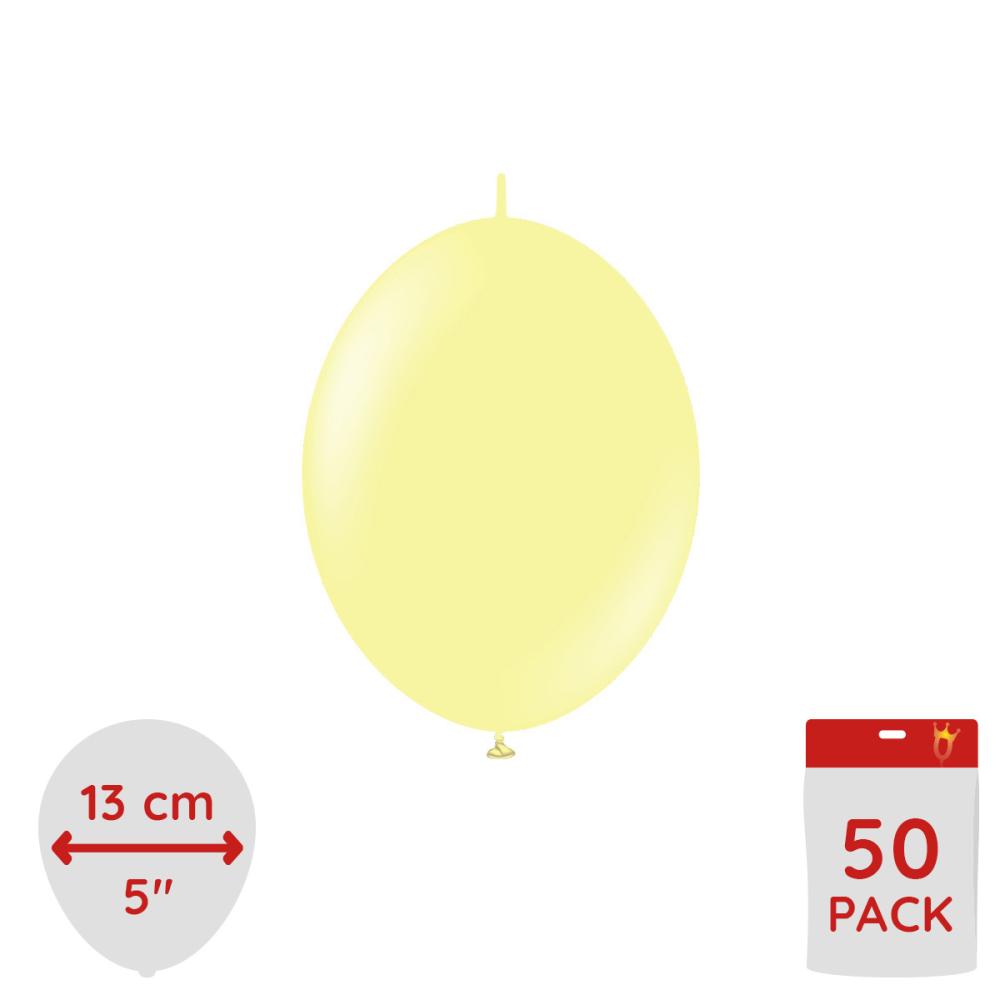 Latexballoons - K-Link Macaron Yellow 13 cm 50-pack