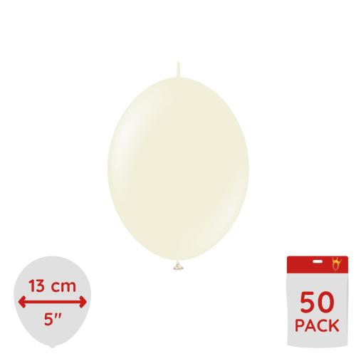 Latexballoons - K-Link White Sand 13 cm 50-pack