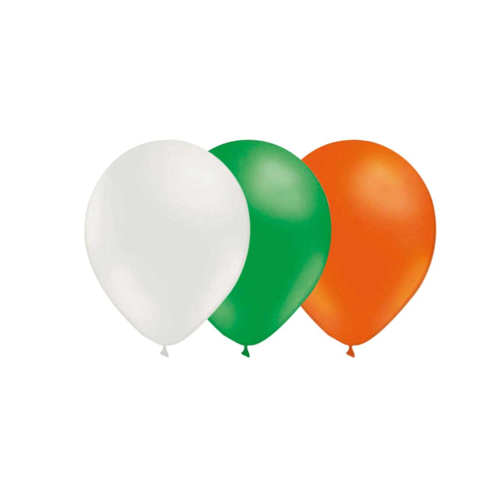 Ballongkombo - Vita-Gröna-Orangea 15-pack