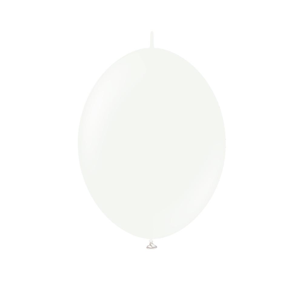 Latexballoons - K-Link White 30 cm 50-pack