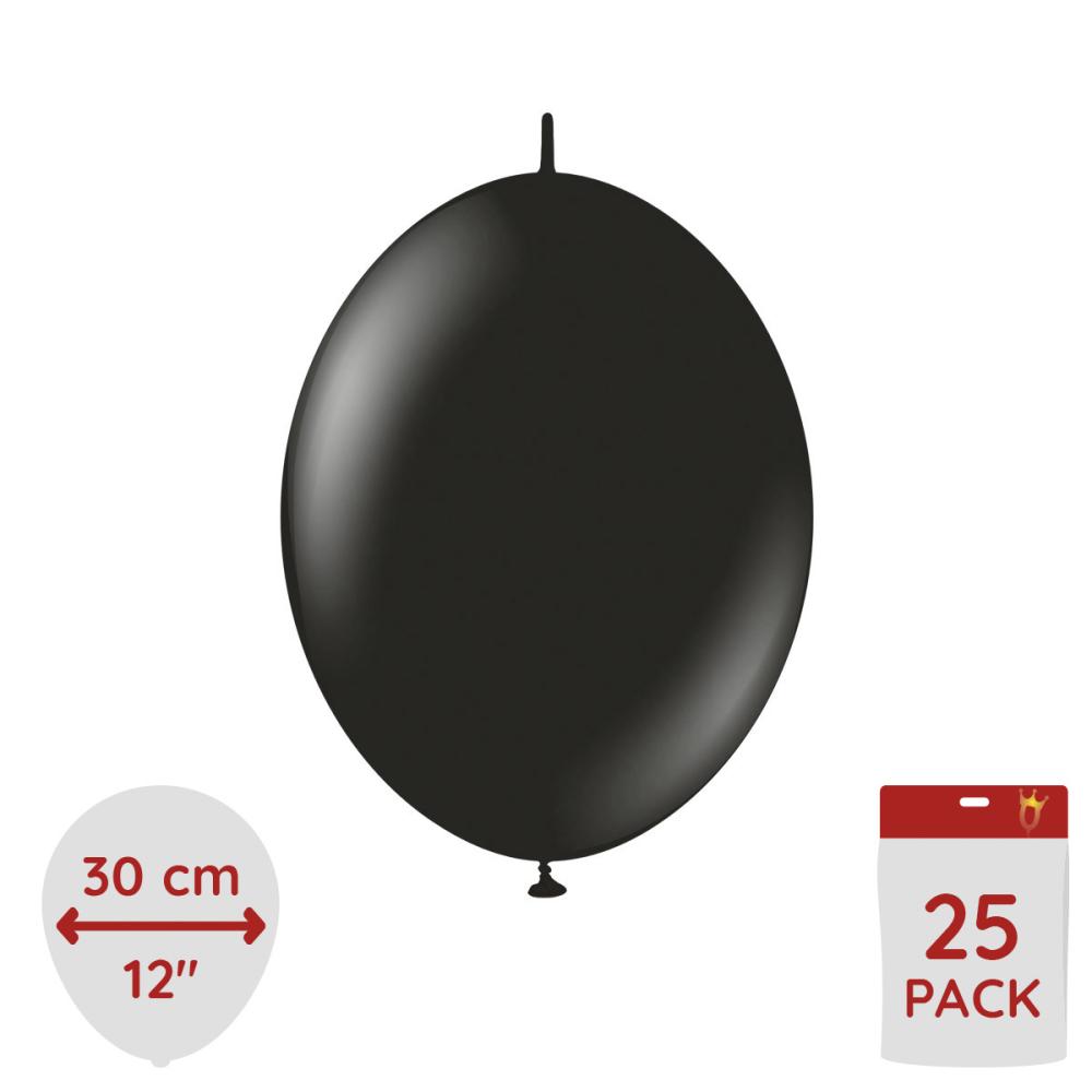 Latexballoons - K-Link Black 30 cm 25-pack