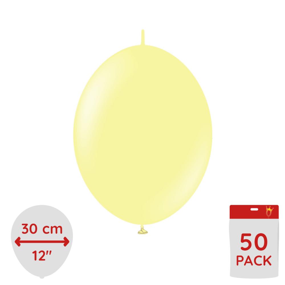 Latexballoons - K-Link Macaron Yellow 30 cm 50-pack