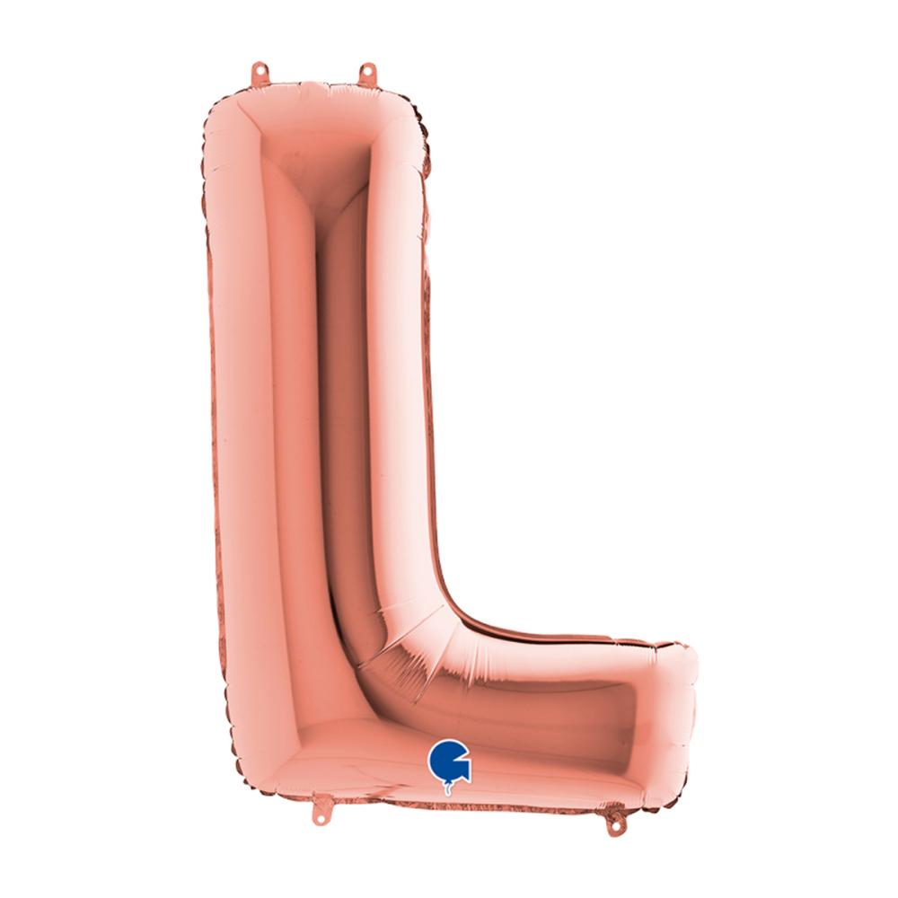Bokstavsballong - L Rose Gold 100 cm