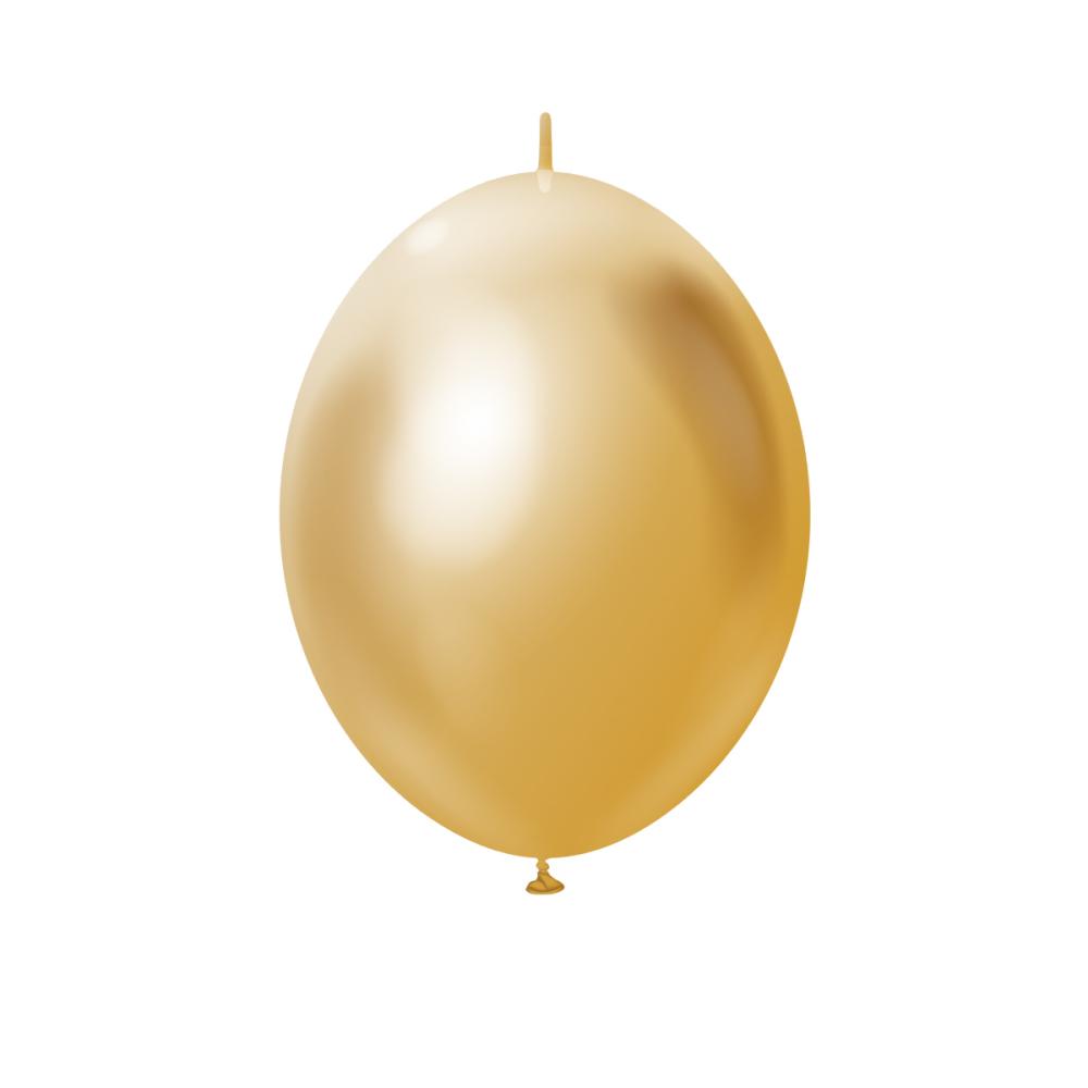 Latexballoons - K-Link Mirror Gold 30 cm 50-pack