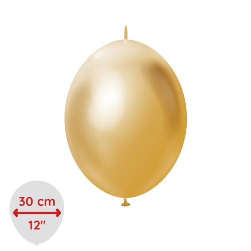 Latexballoons - K-Link Mirror Gold 30 cm 50-pack
