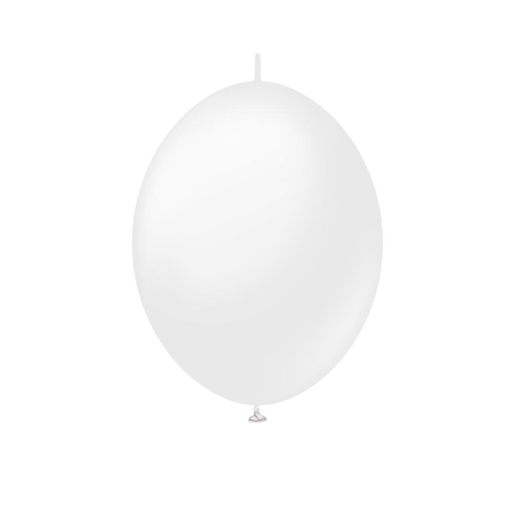 Latexballoons - K-Link Opaque Satin Snow White 30 cm 50-pack