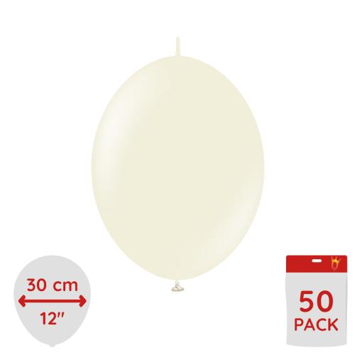 Latexballoons - K-Link White Sand 30 cm 50-pack