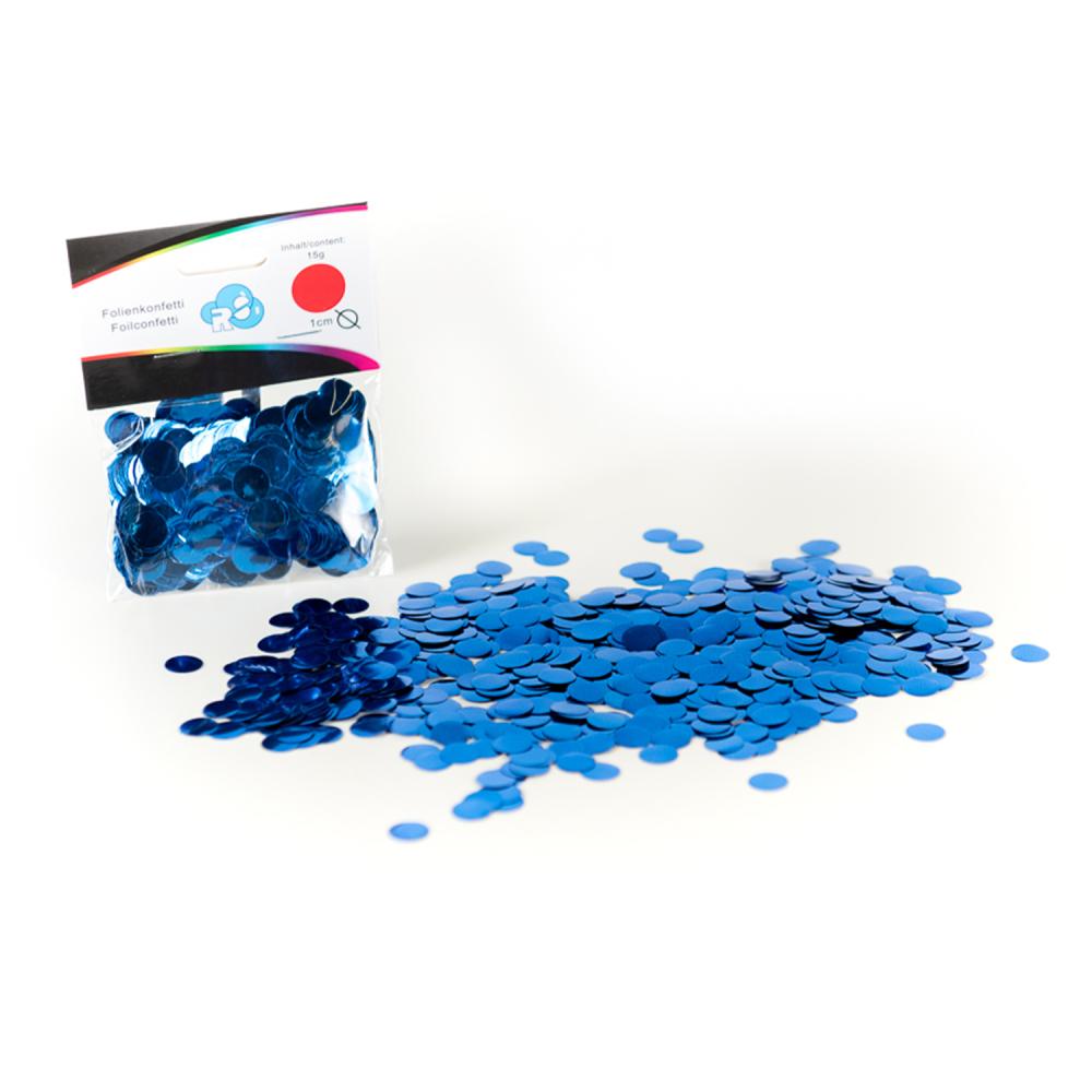 Ballongkonfetti - Blått Runda 15mm 15g