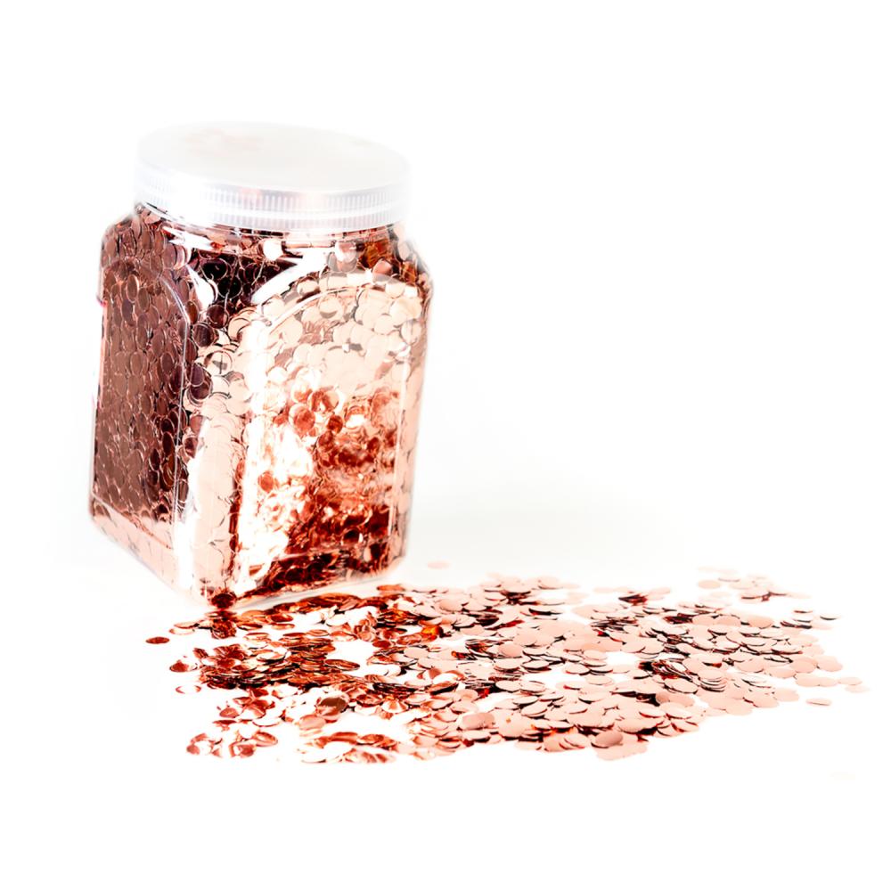 Ballongkonfetti - Rose Gold Runda 15mm 1 kg