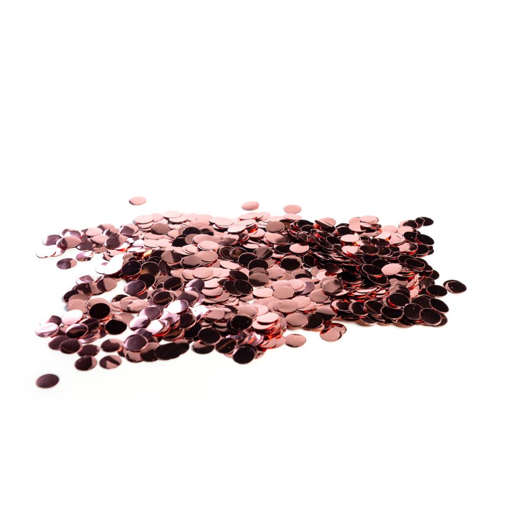 Ballongkonfetti - Rose Gold Runda 15mm 1 kg