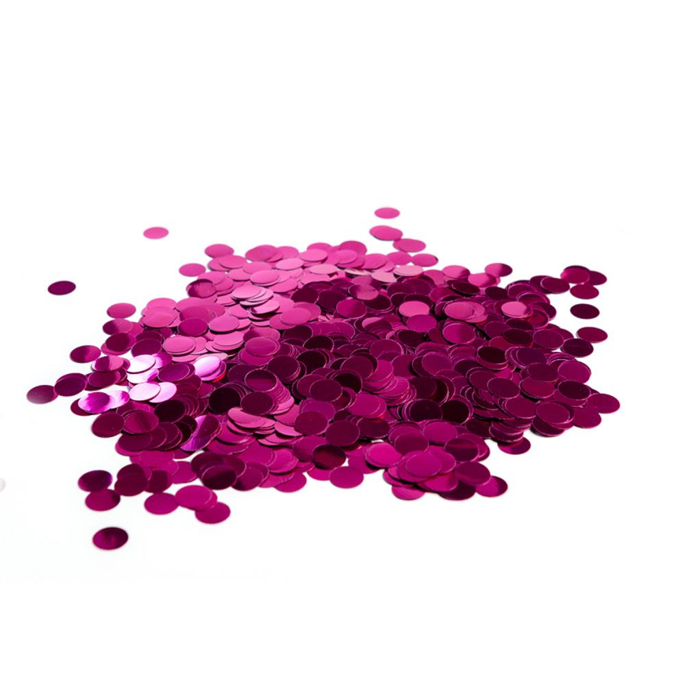 Ballongkonfetti - Magenta Runda 15mm 1 kg