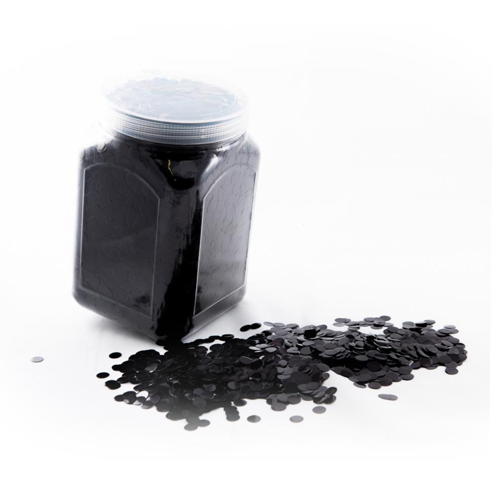 Ballongkonfetti - Svarta Runda 15 mm 1 kg