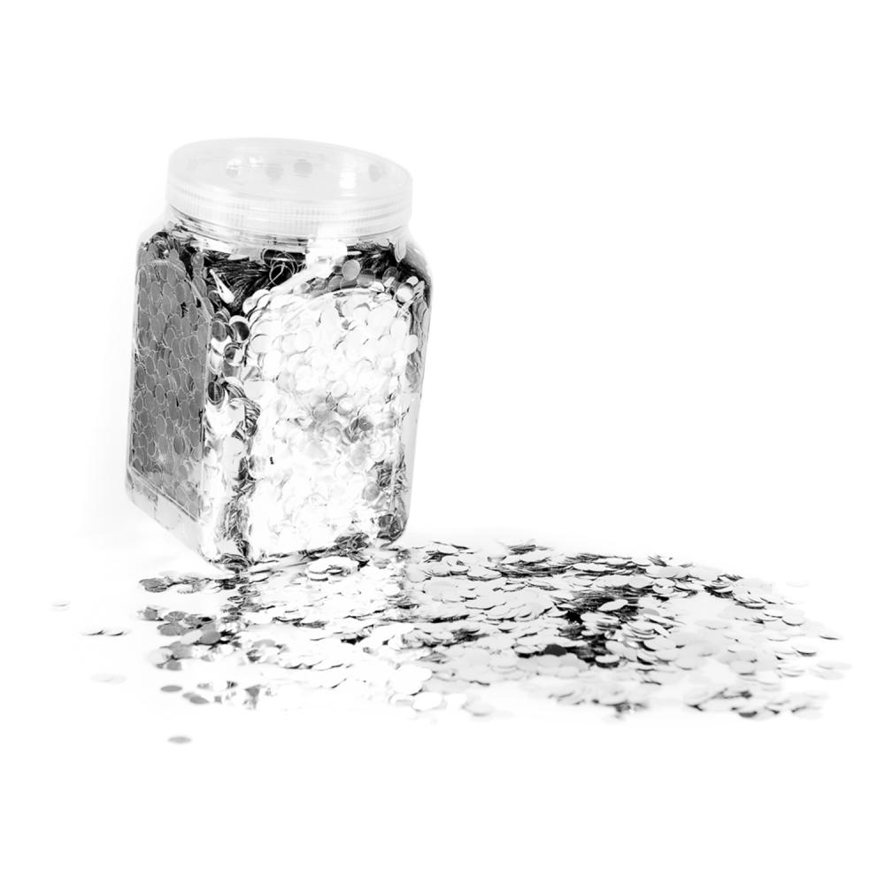 Ballongkonfetti - Silver Runda 15 mm 1 kg