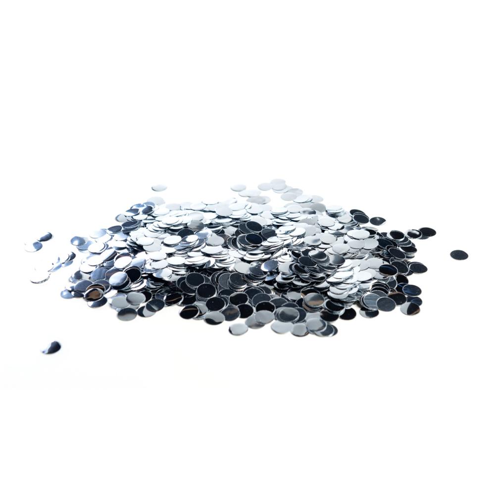 Ballongkonfetti - Silver Runda 15 mm 1 kg