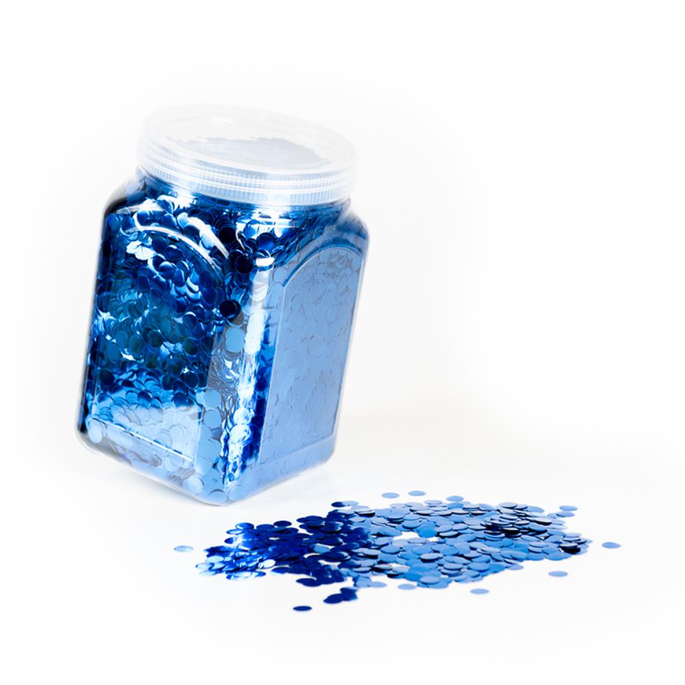 Ballongkonfetti - Blått Runda 15 mm 1 kg