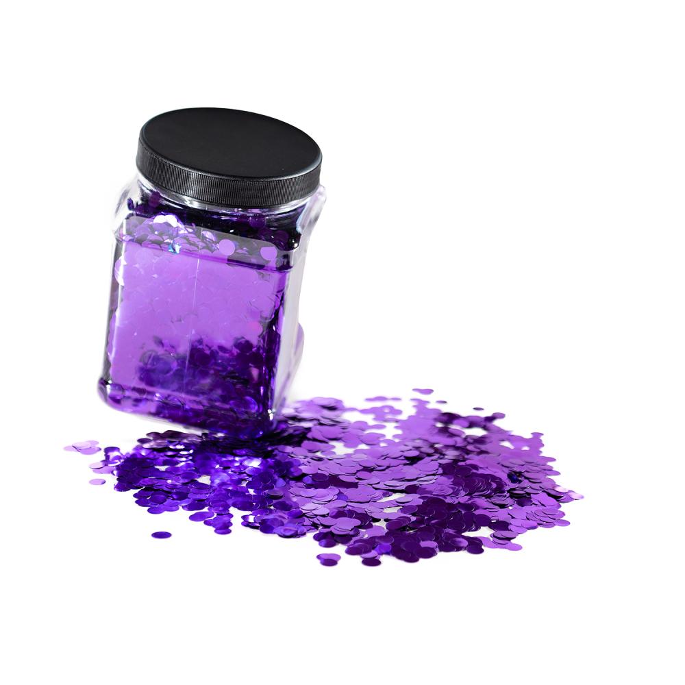 Ballongkonfetti - Lila Runda 15mm 1 kg