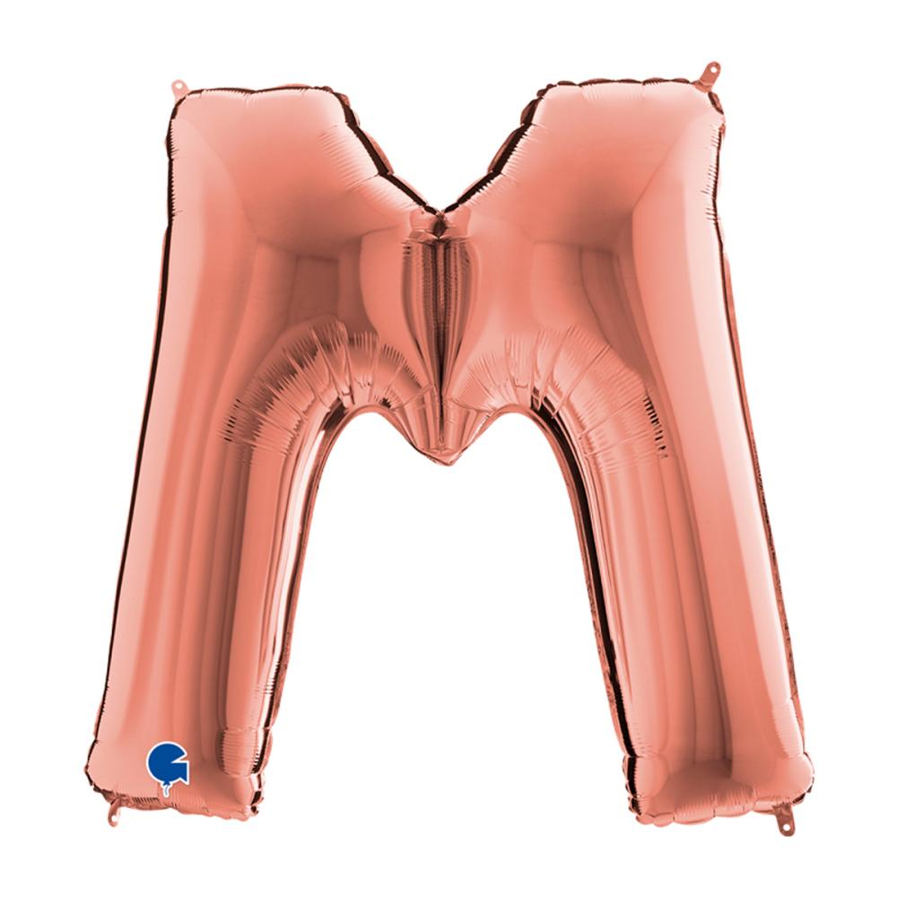 Bokstavsballong - M Rose Gold 100 cm