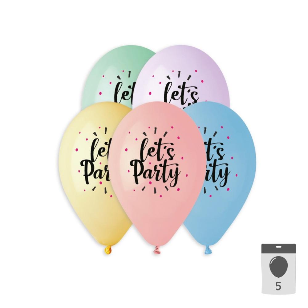 Latexballonger Premium - Let´s Party 33 cm 5-pack