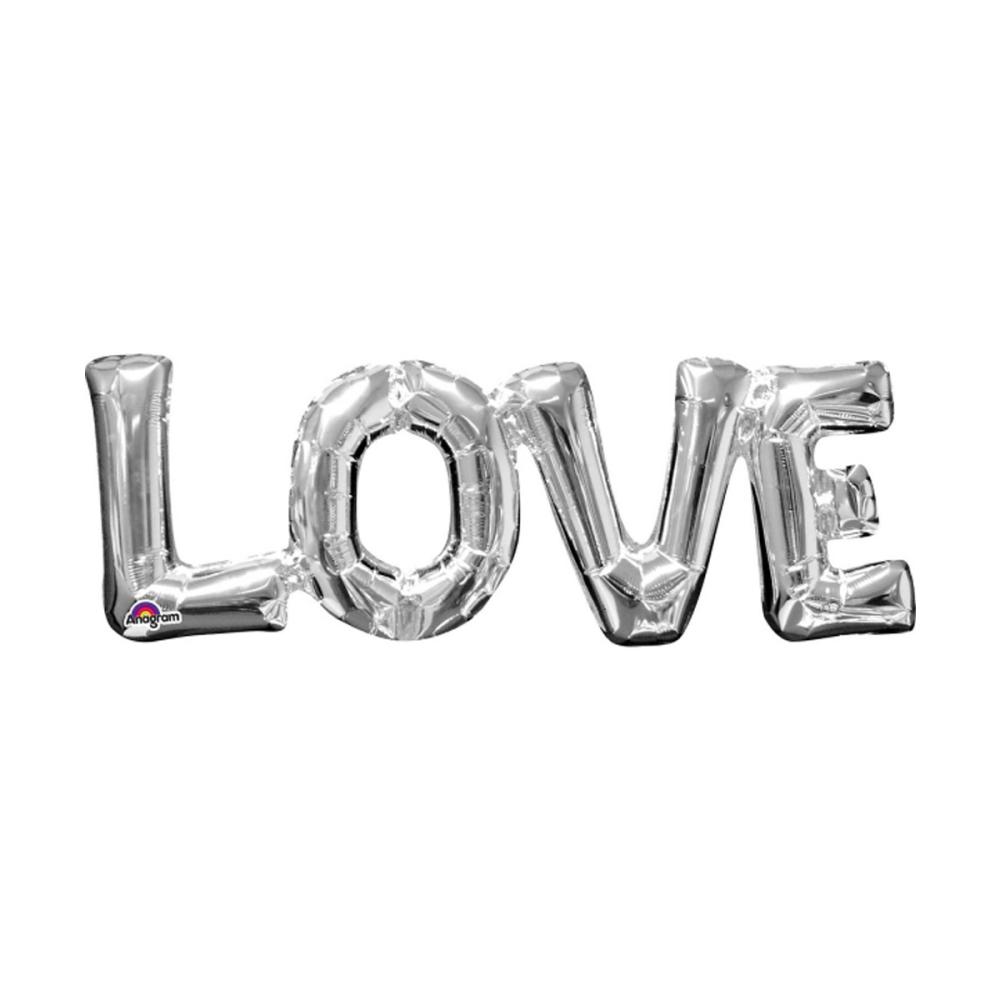 Folieballong - LOVE Silver