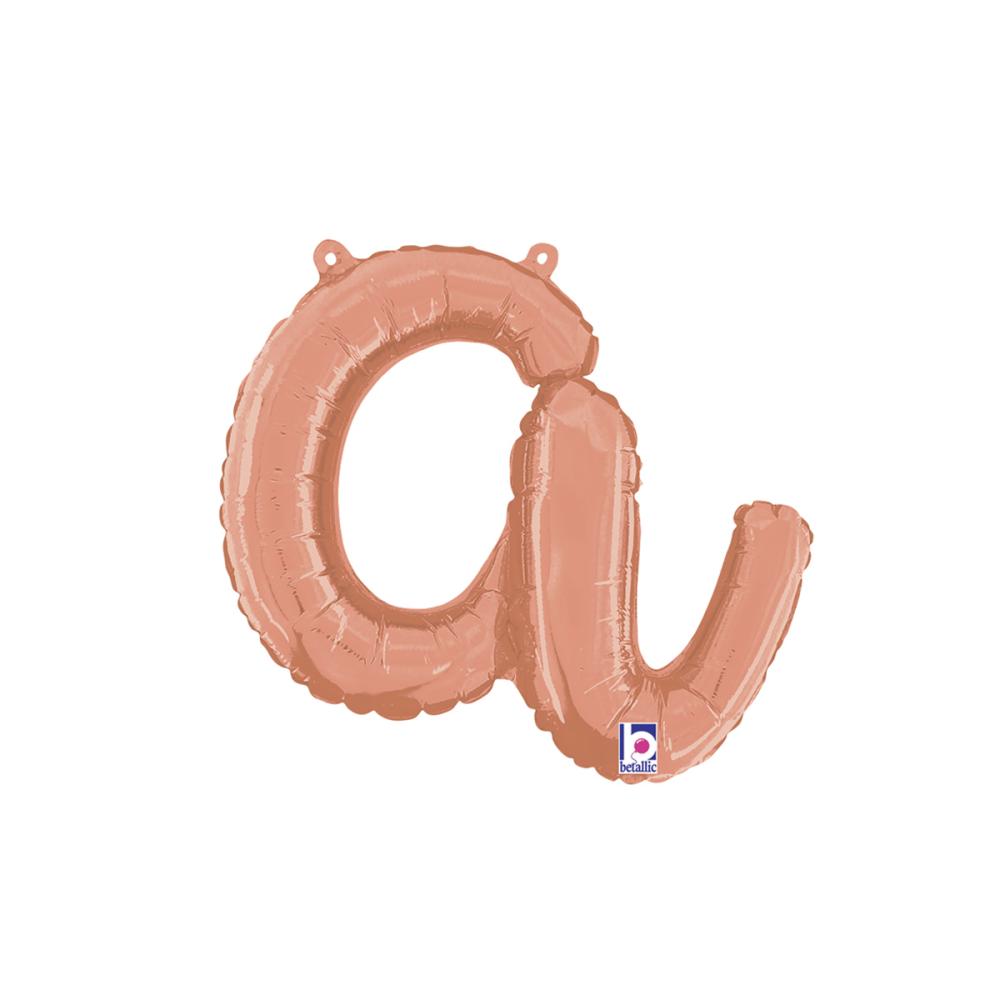 Bokstavsballong - A Script Rose Gold