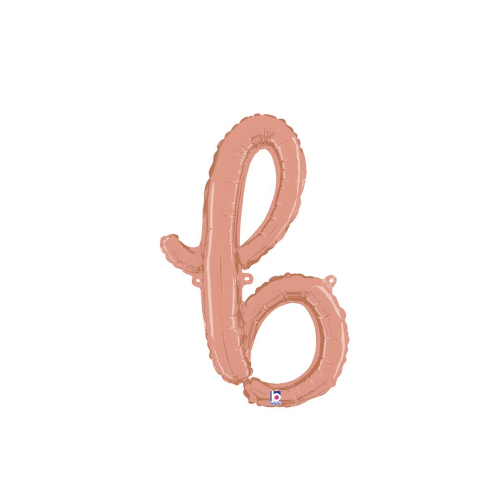 Bokstavsballong - B Script Rose Gold